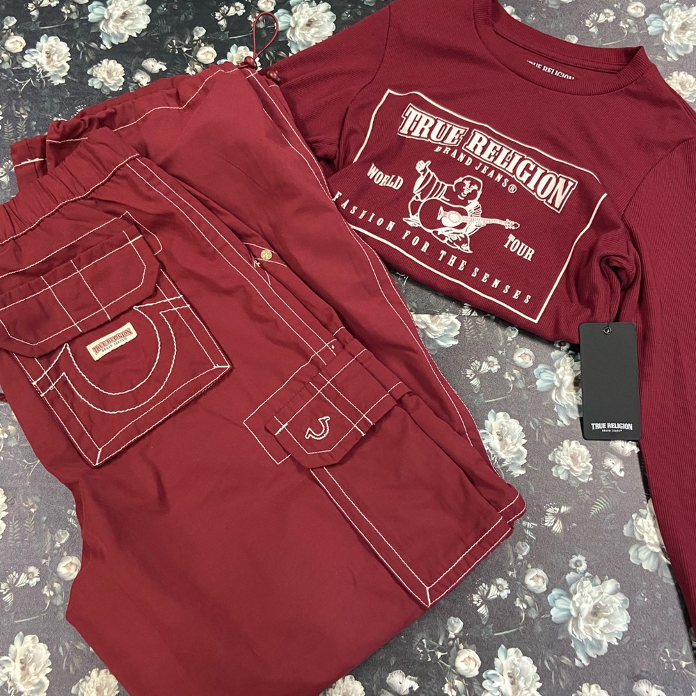 True Religion Burgundy Set
